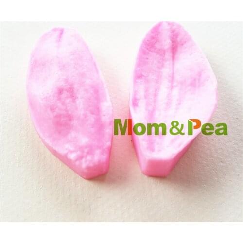 Mom&Pea 1079 Free Shipping Petal Silicone Press Mold Cake Decoration Fondant Cake 3D Mold Food Grade