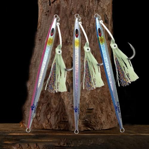 AS 3pcs Set Fast Jig metal lead Fishing Bait Pesca Glow UV 150g200g250g300g Speed Falling Lures Salt Water Vertical Jigging Lead