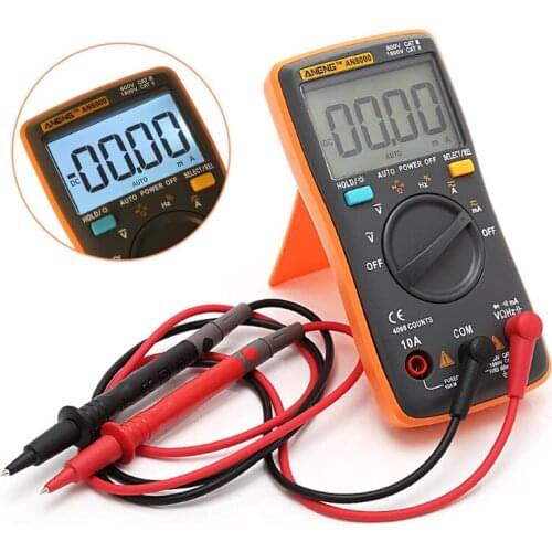 AN8000 Digital Multimeter 4000 Counts AC/DC Auto Range Ohm Ammeter Tester Dropship