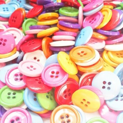 Byozras Colorful Acrylic Round Button 50 Pack party material