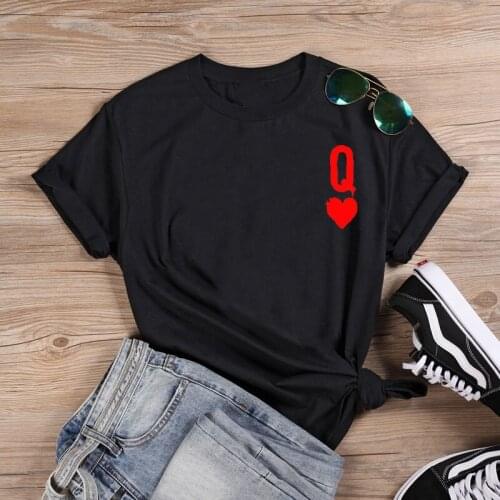 Queen Shirt Graphic T Shirt Women Short Sleeve Cotton T Shirts Woman Black White Loose T Shirt Women Top Harajuku T Shirt