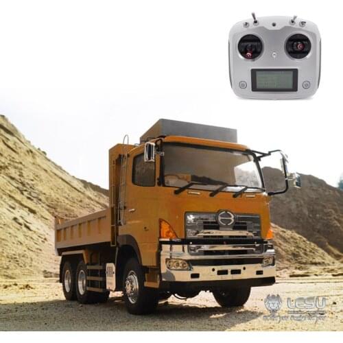 LESU RC 1/14 Scale HN 6x6 Hydraulic Dumper Truck With Radio Motor ESC Painting Light and Sound THZH0331-SMT4