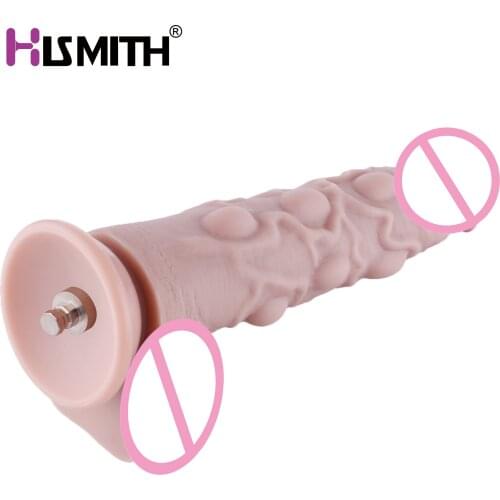 Hismith 8.1” Multi-Bumps Silicone Dildo for KlicLok System Hismith Premium Sex Machine 6.1” Insertable Length Suction cup Dildo