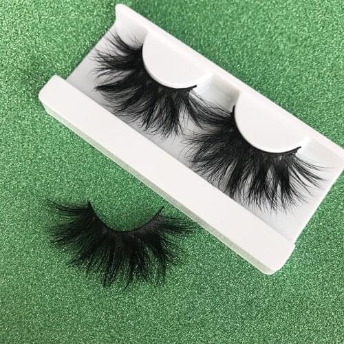 Mikiwi 25mm Long 3D mink lashes E01 extra length fluffy mink eyelashes Big dramatic volumn eyelashes strip thick false eyelash