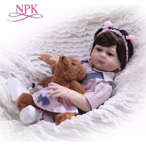 19 Inch Full Body Soft Silicone Bebe Reborn Baby Doll Touch Real Fashion Childrens Day Gifts Toys Baby Doll New Designed