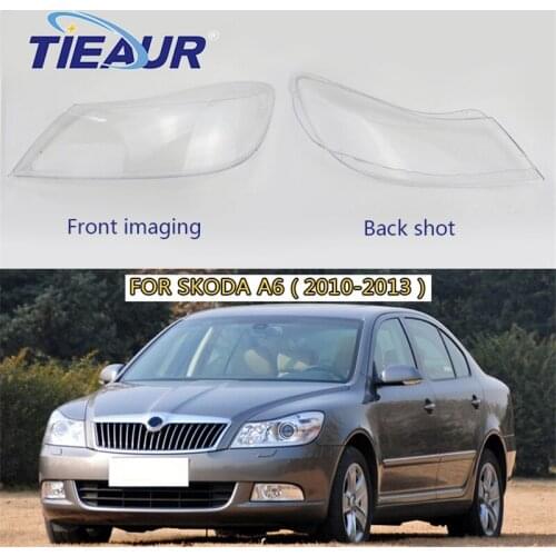 4Doors Headlight Headlamp Clear lens cover for Skoda A6/OCTAVIA 2009-2013 Front large Headlamp Lampshade replacement