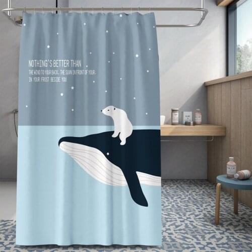 Thickened Waterproof Mildew Bathroom Curtain Animals Cute Pattern Bathroom Decor Curtains rideau de douche tissu T310