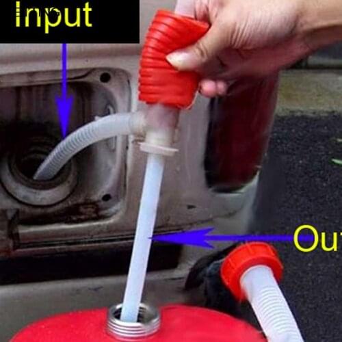 2017 Portable Car Siphon Hose Liquid Oil Gas Water Transfer Hand Pump Sucker Plastic Pipe Manually Pump The Liquid Car styling