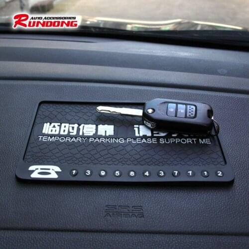 Rectangular parking assistant anti-skid pad car perfume seat anti-skid pad stop with parking tag BYS -207