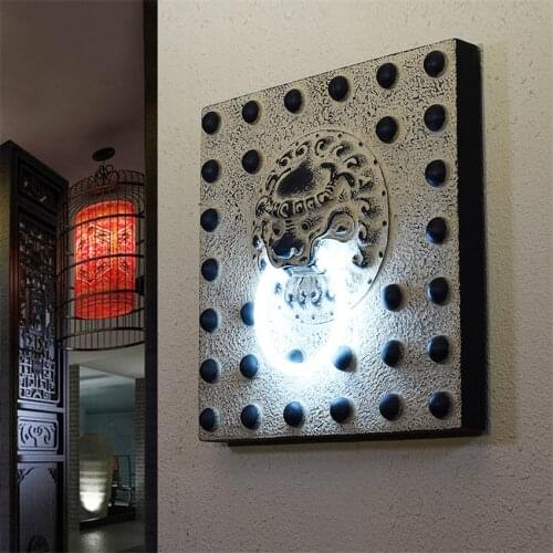Chinese Style Retro Wall Lamps Corridor Aisle Entrance Living Room Hotel Exhibition Hall Villa Decor Lamp Hand-carved Wall Light