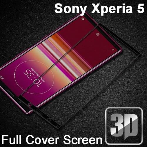 9H 3D Tempered Glass LCD for Sony Xperia 5 Curved Full Screen Protectors Film Cover for Sony Xperia 5 6.1" Guard Protective Film