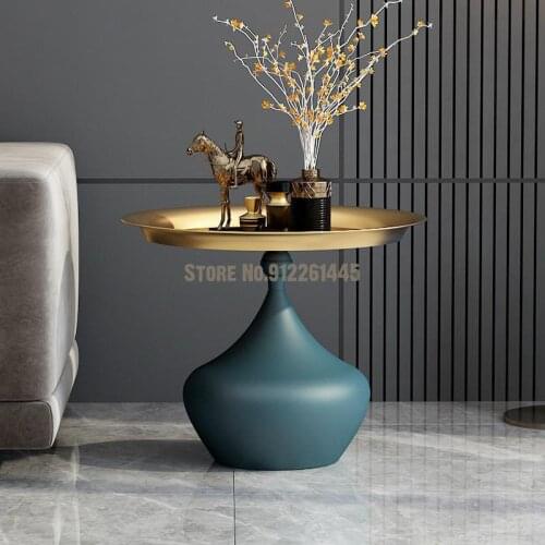 Nordic creative marble side table light luxury coffee table simple modern bedside table small table living room sofa small corne