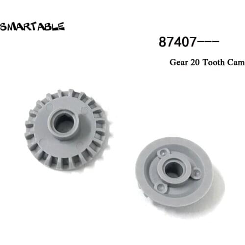 Smartable MOC Technic Gear 20 Tooth Cam Building Block Parts set Toys Compatible technic 87407 50pcs/lot
