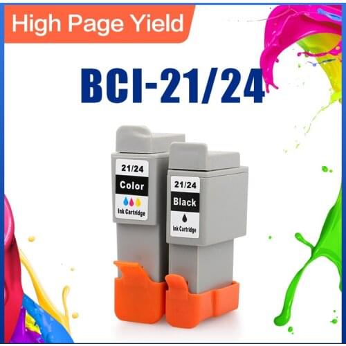 Compatible Ink Cartridges BCI-21 BCI-24 Use In Printer BJC-2000SP / 2100 / 2100SP / MultiPass C70 / C75 / C80 Wholesale