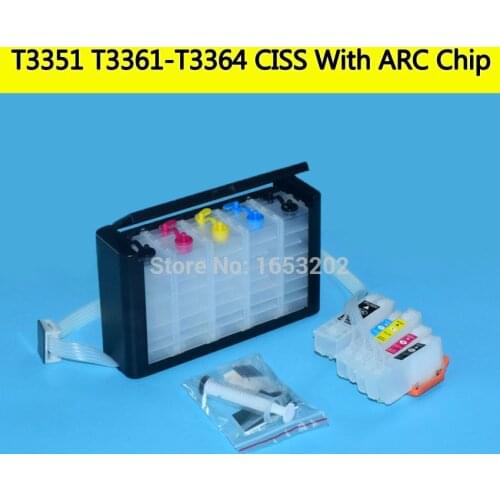T3351 T3361 - T3364 ARC Chip Bulk Ink Supply Ciss For EPSON XP-530 XP-630 XP-830 XP-540 XP-640 XP-645 XP-635 XP-900 XP-7100