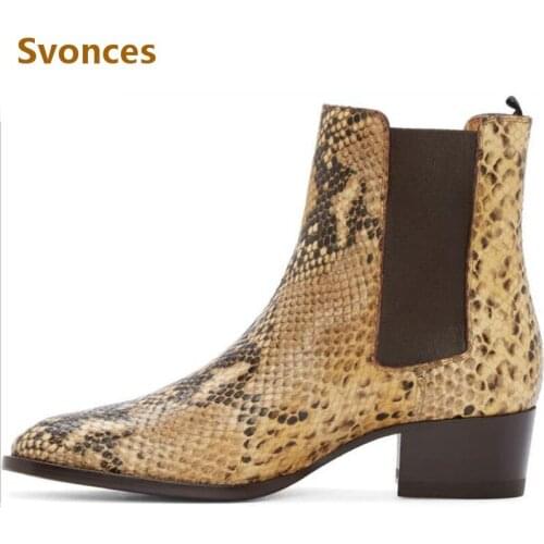 Gentleman Warm Winter Boot Luxury Genuine Leather Casual Shoe Men Serpentine Breathable Brand Slipper On Chelsea Boots Man Shoes