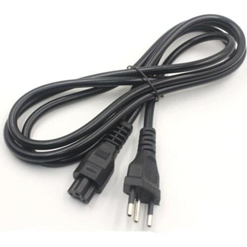Universal 3 Prongs Brazil Plug AC Power Cord Cable For Laptop Ac Adapter Charger