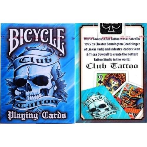 Bicycle Club Tattoo V2 Playing Cards USPCC Tatoo Deck Poker Size Magic Card Games Magic Tricks Props for Magician