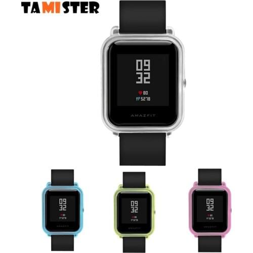 Watch Case Frame for Amazfit Bip Youth Smart Watch Protector Case Slim Colorful Frame PC Case Cover Protect Shell For Xiaomi Hua