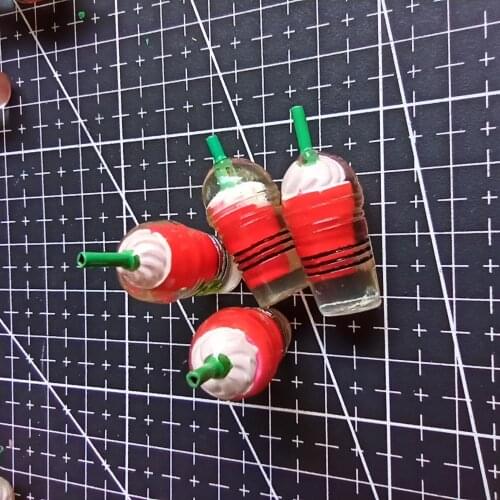 1pcs/lot resin solid red color Icecream 26mm fairy garden gnome moss terrarium crafts bonsai home decor for DIY A032-5