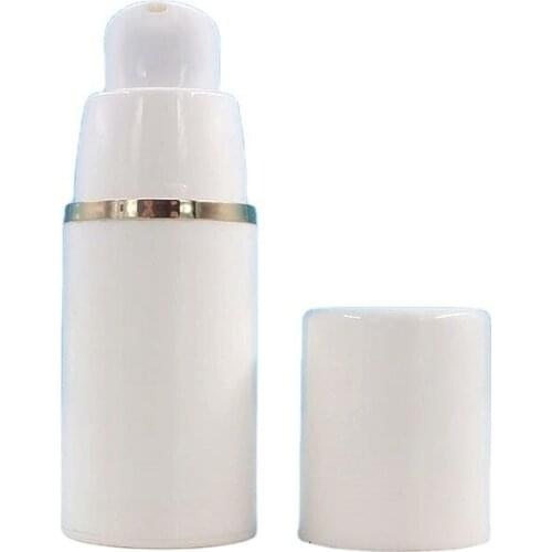 15ml 30ml 50ml Emulsion Vacuum Bottle PP White Sunscreen Cosmetic Container Travel Makeup Refillable Lotion Pump Bottles 20pcs