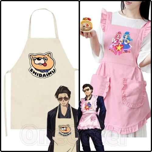 Anime The Way of the Househusband Gokushufudo Tatsu Apron Cute Bear Pink Apron Cosplay Props Immortal Dragon Gift Unisex
