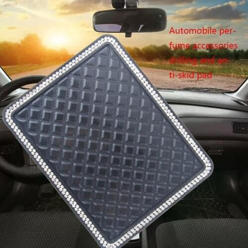 Car Perfume Ornaments Diamond Mats Car Decoration Supplies Grid Storage Mats Slip Pads Sunscreen Can Be Attached