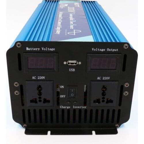 Intelligent 2000w Pure Sine Wave Inverter built in battery charger 12v 220v Power Inverter with factory price