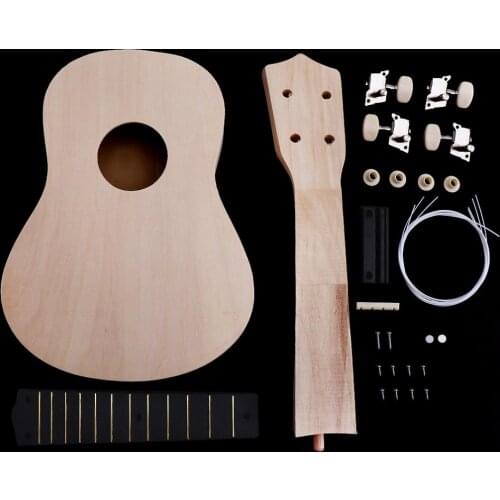 DIY Ukulele 21 Inch DIY Kit Hawaii Guitar Handwork Painting Assembly for Amateur Beginner Kid Children Fun Art Hot