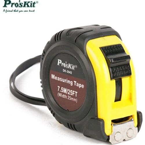 DK-2042 7.5M/25ft Self Lock Tape Measures Distance Meter Anti-skid Steel Band Tape Ruler With Magnetic