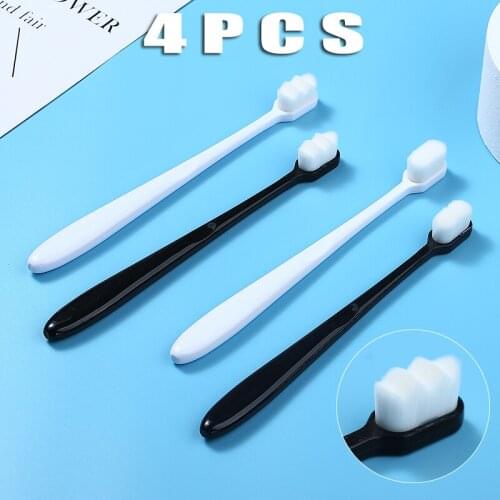 4Pcs New Ultra Fine Wave Micro-Nano Deep Cleaning Toothbrush With 20000 Soft Floss Bristle For People With Sensitive Gums