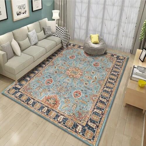 Turkey Printed Carpet High Luxury Living Room Bedroom Large Rugs Anti-Slip Stair Step Rug Home Decorative Persian Dance Carpets