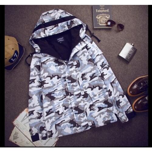 Camouflage Men Spring Autumn Fashion Casual Jacket Male Windbreaker Thin Bomber Military Hooded top Coat dropshipping top coat