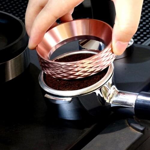 51/53/58mm Magnetic Aluminium Alloy Intelligent Dosing Ring Brewing Bowl Coffee Powder for Espresso Dosing Funnel