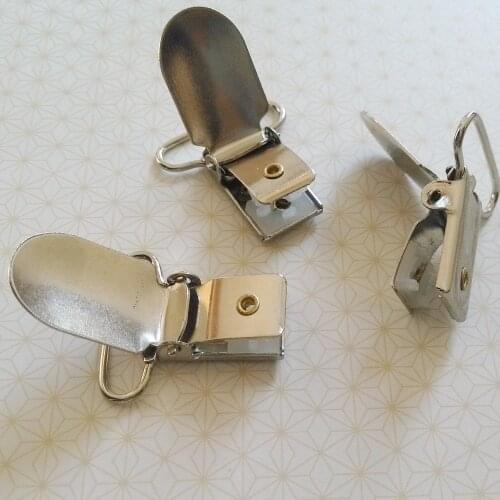 500pcs 1" 25MM Metal Suspender/Dummy/Pacifier/Soother/Alligator Clips W Plastic Teeth To Protect Fabrics,DHL Fast Shipping