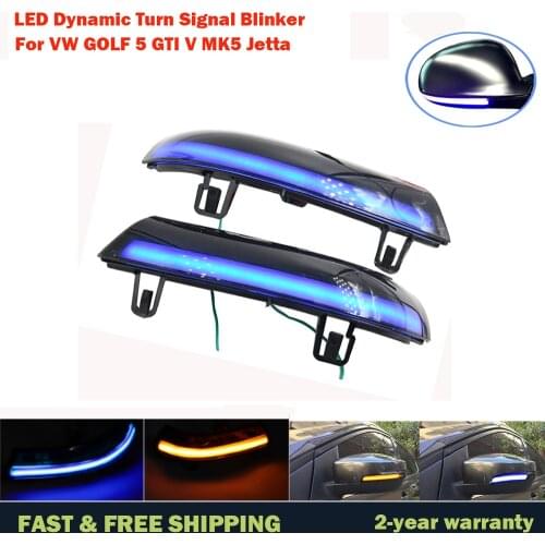 For VW GOLF 5 GTI Jetta MK5 Passat B5.5 B6 Sharan Variant Dynamic Turn Signal LED Light Flowing Water Blinker Flashing Indicator