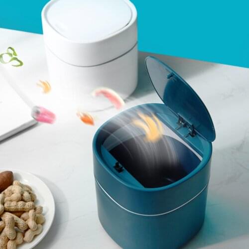 Multifunctional Trash Can Home Car Storage Bucket Accessories With Lid Garbage Bin Living Room Office