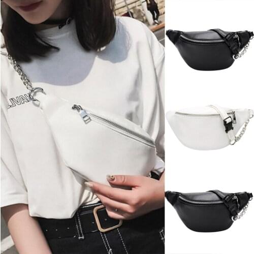 Fashion trend girl chest bag Messenger bag outdoor travel waist bag hip-hop street style chain bag underarm bag