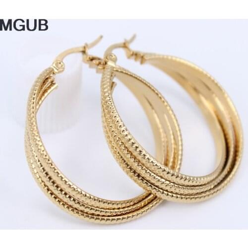 Trendy Large Hoop Earrings Set Big Circle Earring Fashion Jewelry for Women Girls Steampunk Ear Clip Earrings 2019 LH699