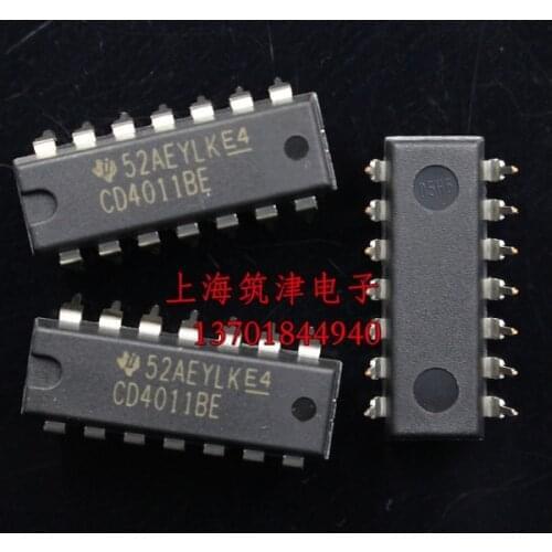 Xinyuan 10pcs/lot CD4011BE CD4011 DIP-14 4011 QUAD 2-INPUT NAND GATE IC