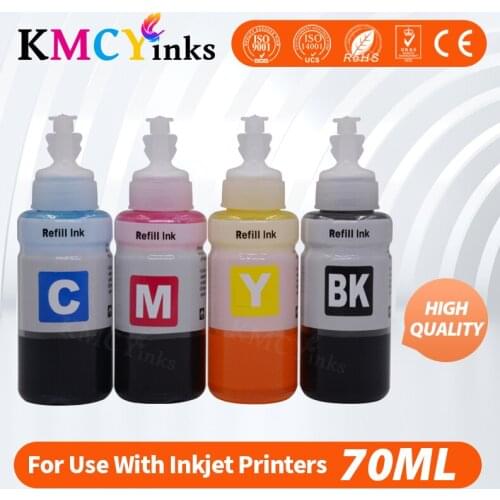KMCYinks 70ML Ink Refill Kit Compatible For EPSON L800 L801 L805 L810 L850 L1800 Printer Ink T6731 T6732 T6733 T6734 T6735 T6736