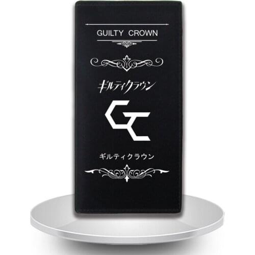 2017 new Anime Guilty Crown cartoo OUMA SHU PU fashion print man woman black brown Leisure long short Wallet