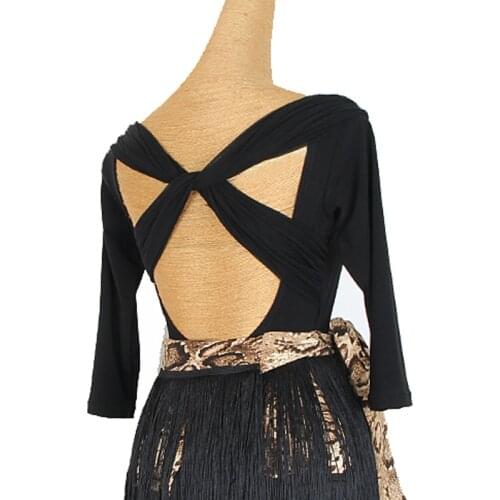 New Latin Dance Clothes Short Sleeve Sexy Practice Tops Female Rumba Dance Jumpsuit National Standard Dance Blousers DQL5181