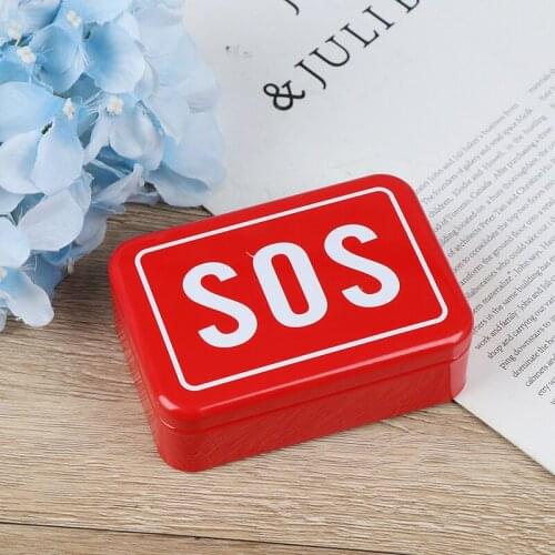 New Medical Kit Outdoor Survival Gear Kits Set Family Metal Bag First Aid Pill Box 9.5*6*3 CM