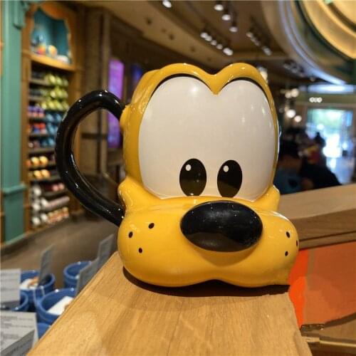 New Shanghai Disney Cartoon Pluto Head Stereo Mug Ceramic Mug Decoration gift AG2329