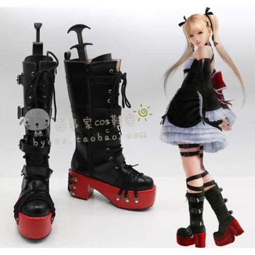 Game Dead or Alive 5 Marie Rose Cosplay Shoes Anime Party Boots Custom Made
