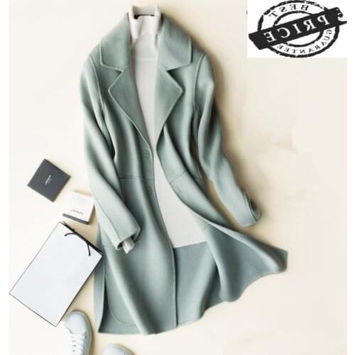 Coat Women 2021 Autumn 100% Wool Coats Winter Korean Ladies Jacket Spring Woolen Female Jackets Casaco Feminino LWLa05