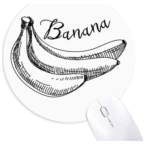 Computer Muis Padding Rubber Banana Fruit Line Drawing Illustration Pattern Muismat Non-Slip Mouse Pad For Macbook Xiaomi Lenovo