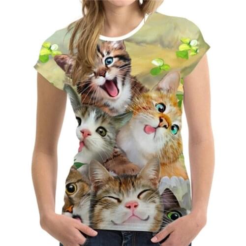 3DT Shirts for Men and Women Super Cute and Cute 3d Cat Short-sleeved O-neck Ultra-thin Breathable Summer New T-shirt Plus Size