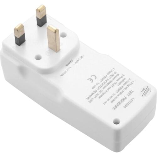 Uk Plug 13A Gfci Leakage Protection Plug Rcd Socket Home Circuit Breaker Cutout Power Trip Switch- Uk Plug